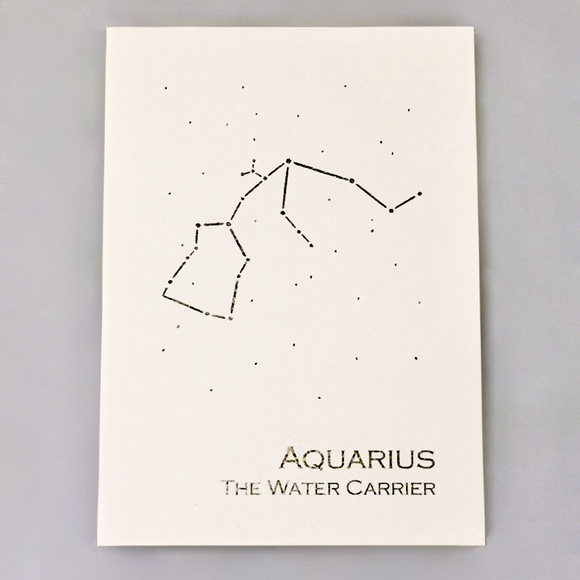 theBird+theBeard Other - Aquarius Constellation Zodiac Art Print, Gold Foil